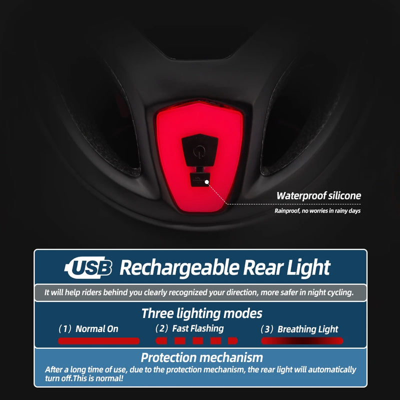 Capacete para Ciclistas Ultra Led 3D recarregável