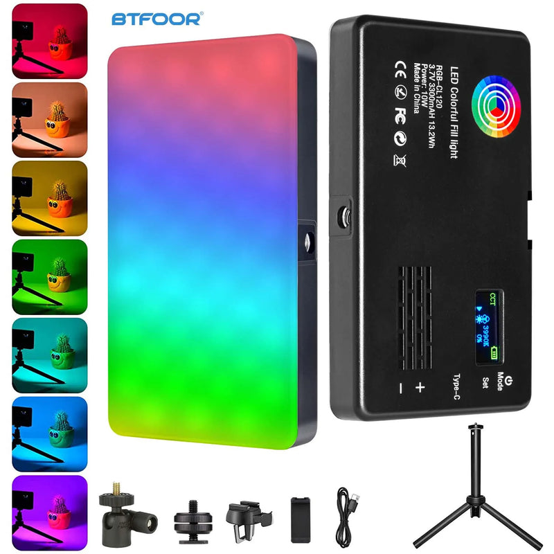 Suporte Luminaria RGB Ultra LED Video Light Photography CRI95