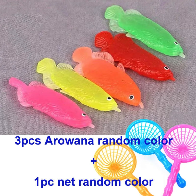 Children's 10Pcs/Set Kawaii Simulation Rubber Goldfish Baby Bath Water Play Games Toys for Kids Toddlers Bathing Shower Gifts