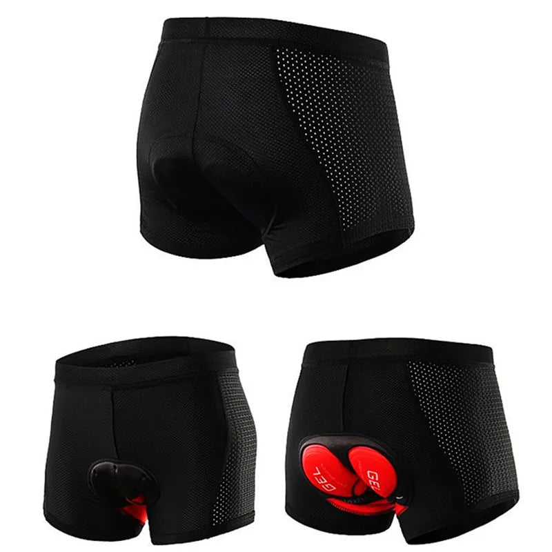 Shorts masculino para ciclismo respiravel 5D a prova de choque  underpant