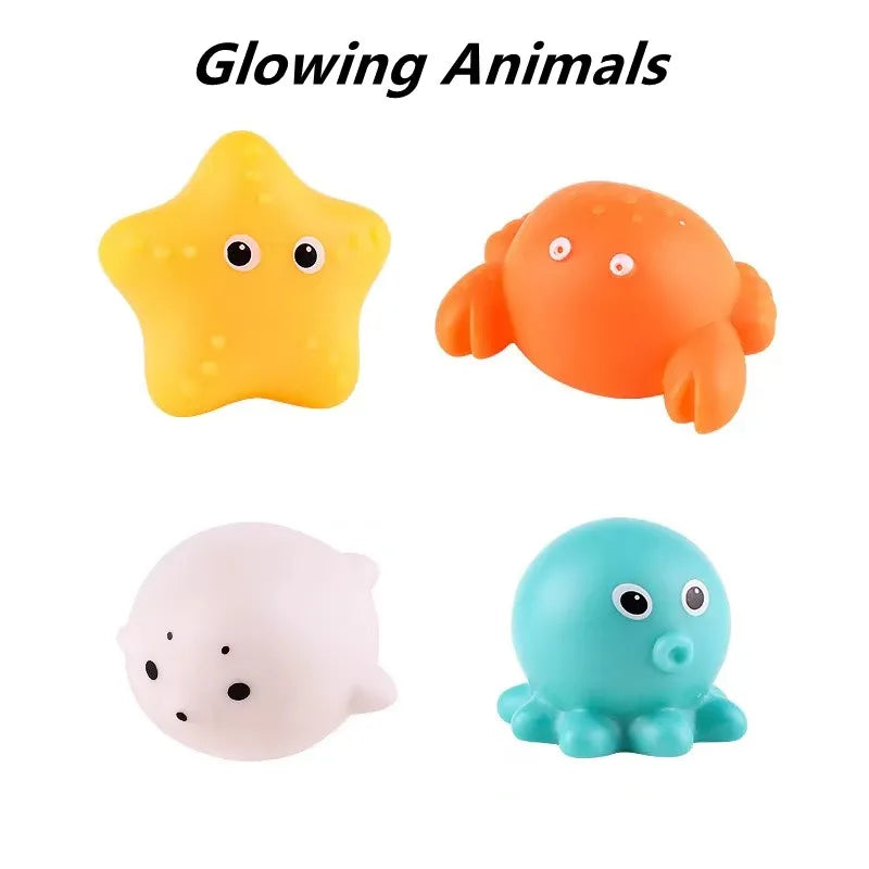 Baby Bath Toys Bathtub LED Light Up Toys Colorful Changing Waterproof Underwater Lights Bath Toys for Boys Girls Birthday Gift