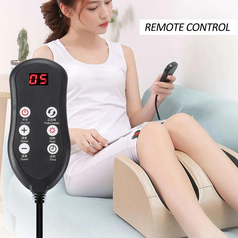 Electric Foot Massager Heating Therapy Hot Compression Shiatsu Kneading Roller Muscle Relaxation Pain Relief Foot Spa Machine - Brutoos