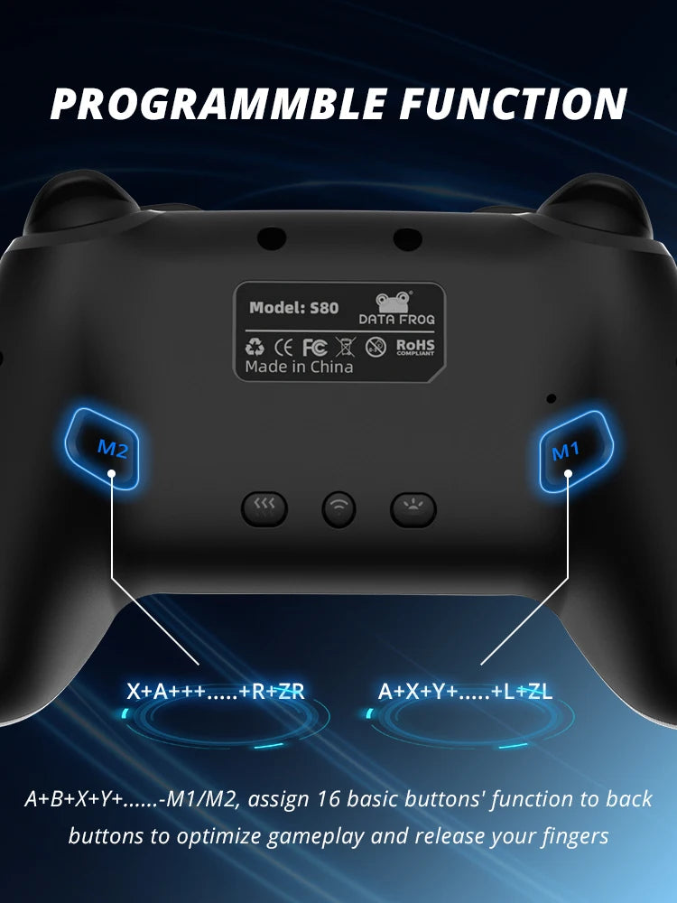 Controlador para nintendo switch oled/lite console pro gamepad com bateria de 1000mah