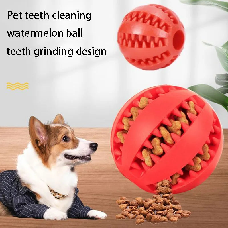 Natural Rubber Pet Dog Toys Dog Chew Toys Tooth Cleaning Treat Ball Extra-tough Interactive Elasticity Ball5cm for Pet Products - Brutoos