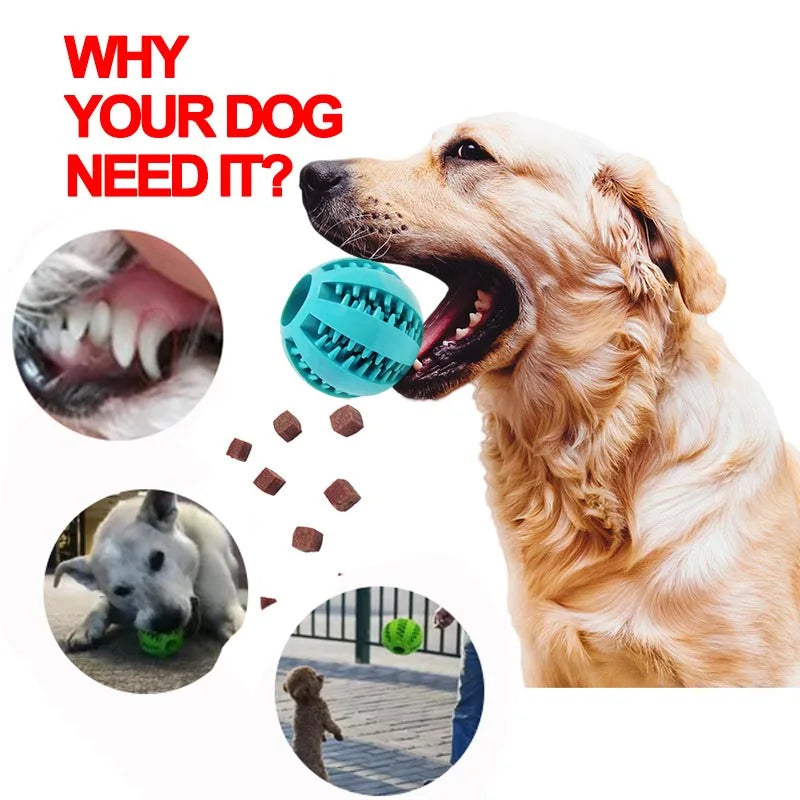 Soft Pet Dog Toys Toy Funny Interactive Elasticity Ball Dog Chew Toy For Dog Tooth Clean Ball Food Extra-tough Rubber Ball Dog - Brutoos