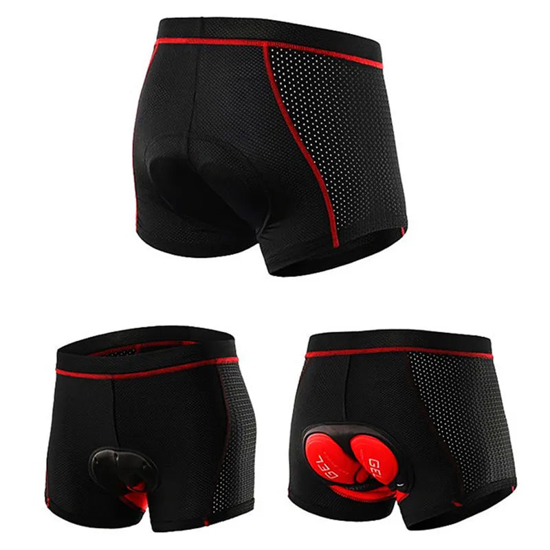 Shorts masculino para ciclismo respiravel 5D a prova de choque  underpant