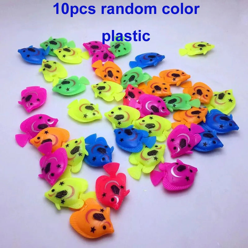 Children's 10Pcs/Set Kawaii Simulation Rubber Goldfish Baby Bath Water Play Games Toys for Kids Toddlers Bathing Shower Gifts