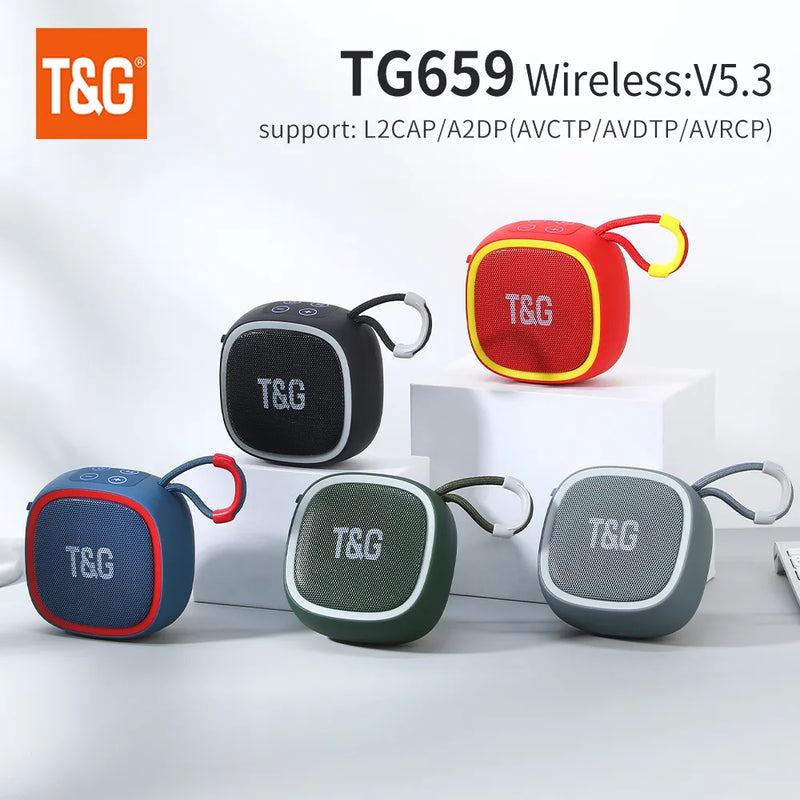 Coluna T&G659 sem fio bluetooth tws 5.3 alta fidelidade