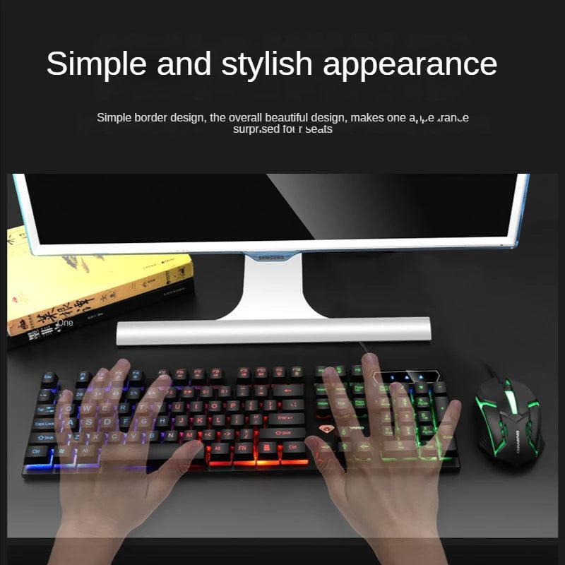 GMK-20 104 Keys Glowing Universal Low Price Banda Rgb Clavier Gamer Popular Pc Gaming Keyboard USB Wired Keyboards For Laptop - Brutoos