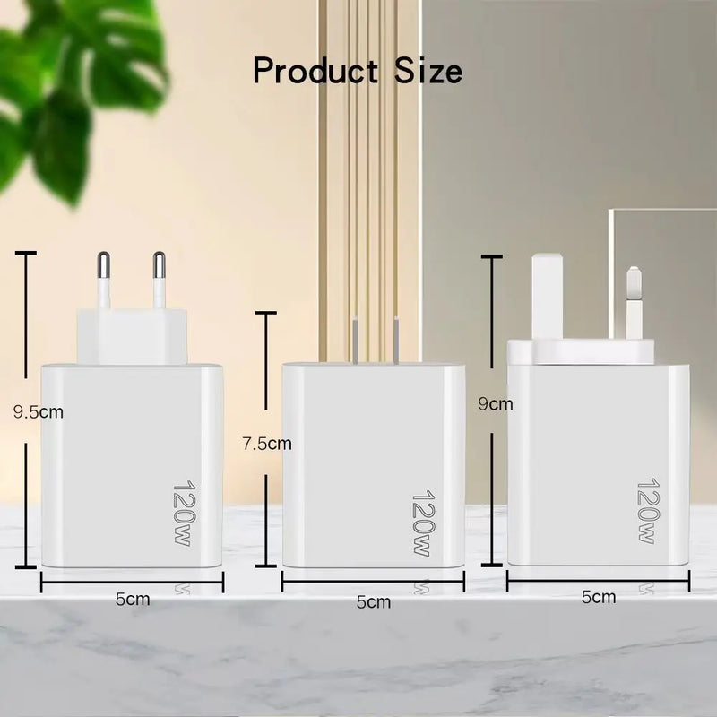 5 Ports USB C PD Charger Fast Charging PD Quick Charge 3.0 USB C Phone Charger Adapter For iPhone 15 14 13 Xiaomi Samsung