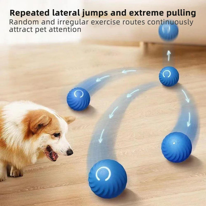 Smart Dog Toy Ball Electronic Interactive Pet Toy Moving Ball USB Automatic Moving Bouncing for Puppy Birthday Gift Cat Product - Brutoos