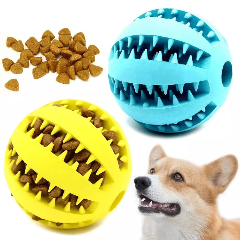 Natural Rubber Pet Dog Toys Dog Chew Toys Tooth Cleaning Treat Ball Extra-tough Interactive Elasticity Ball5cm for Pet Products - Brutoos